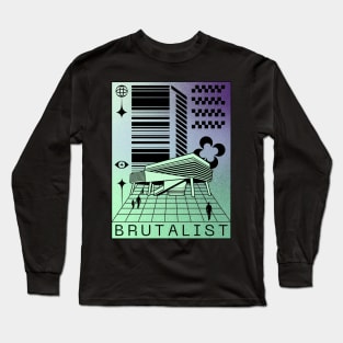 Brutalist Soviet Architecture Poster Art Long Sleeve T-Shirt